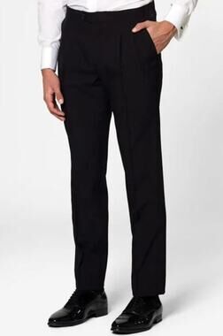 Opposuits Mens Tuxedo Dress Pants 42x33 Black Slash Pockets Formal NWOT